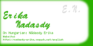 erika nadasdy business card